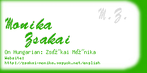 monika zsakai business card